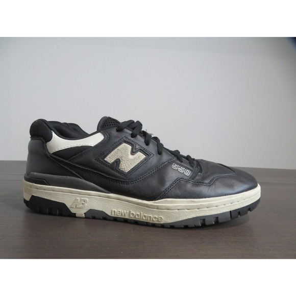 New Balance 550 Shoes Mens Size 13 Black White BB550LBW Leather Casual